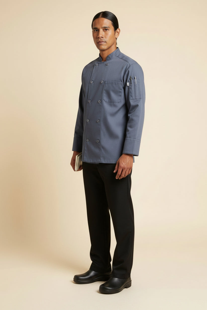Orleans Chef Coat Steel 
