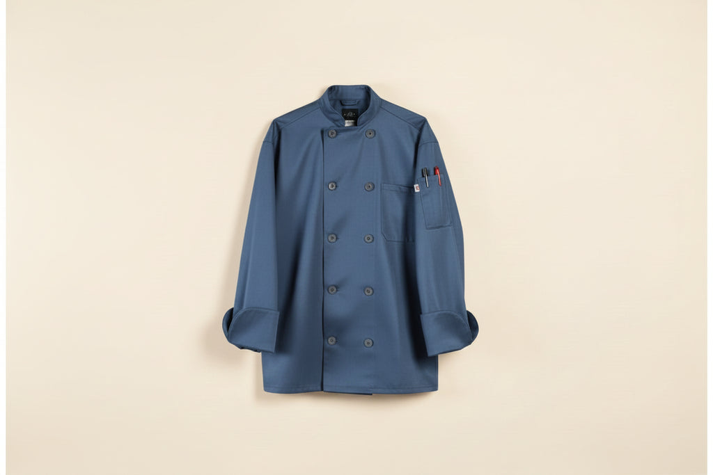 Orleans Chef Coat Steel Flat