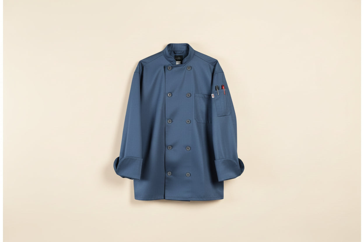 Orleans Chef Coat Steel Flat
