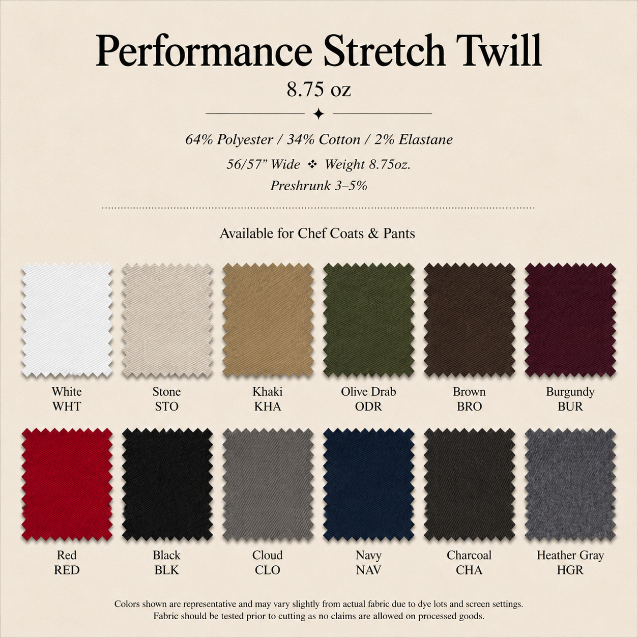 Performance Stretch Twill
