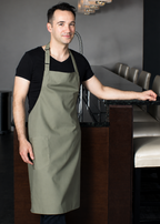 Premium Bib Apron Made in USA Olive