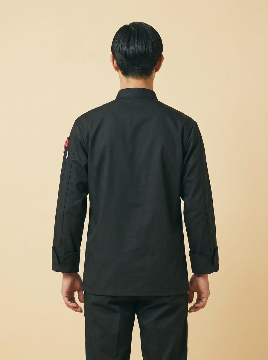 Rio Chef Coat Black Back