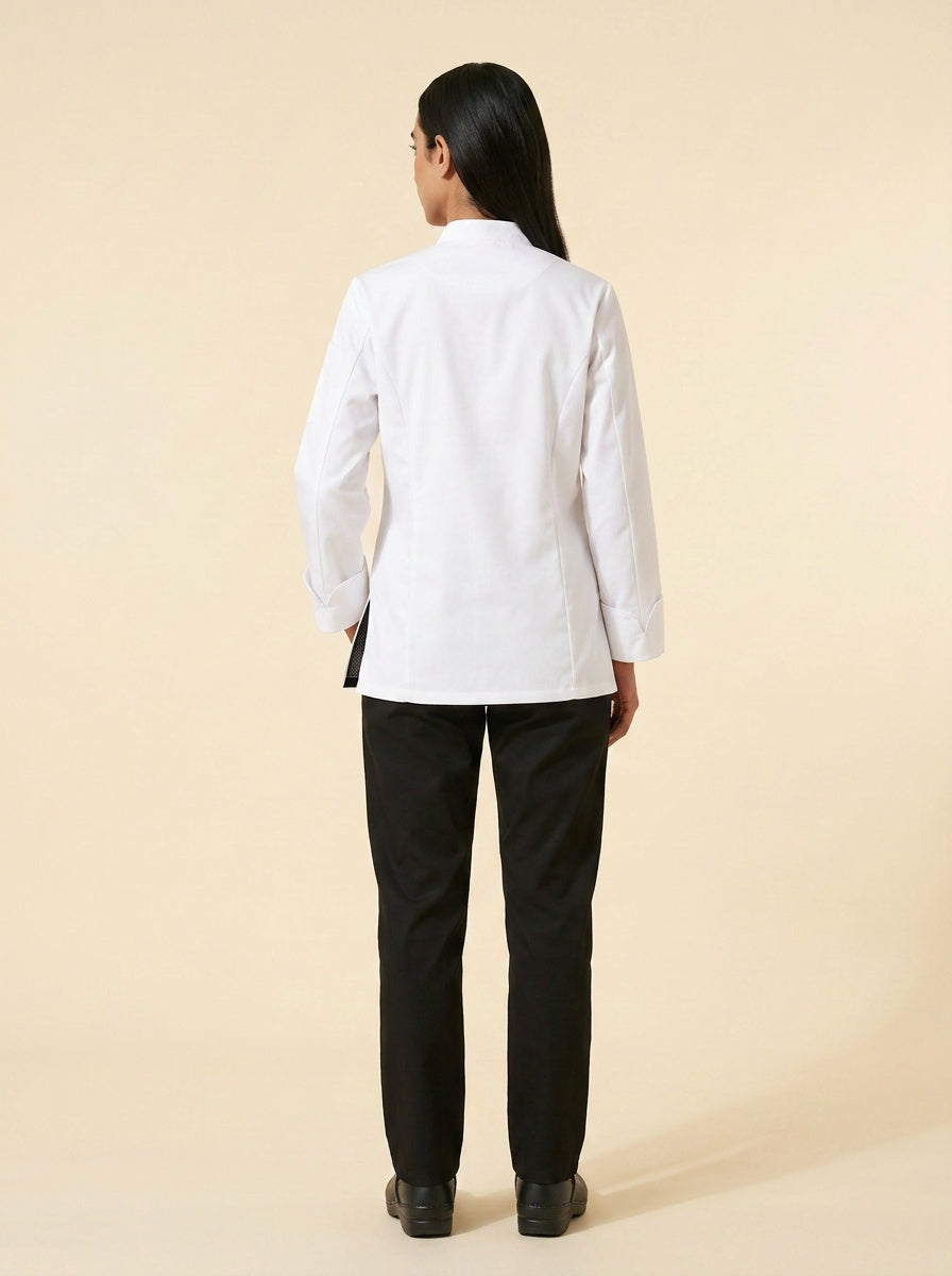 Sedona Women's Chef Coat White Back
