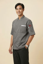 South_Beach_Short_Sleeve_Chef_Coat-Grey