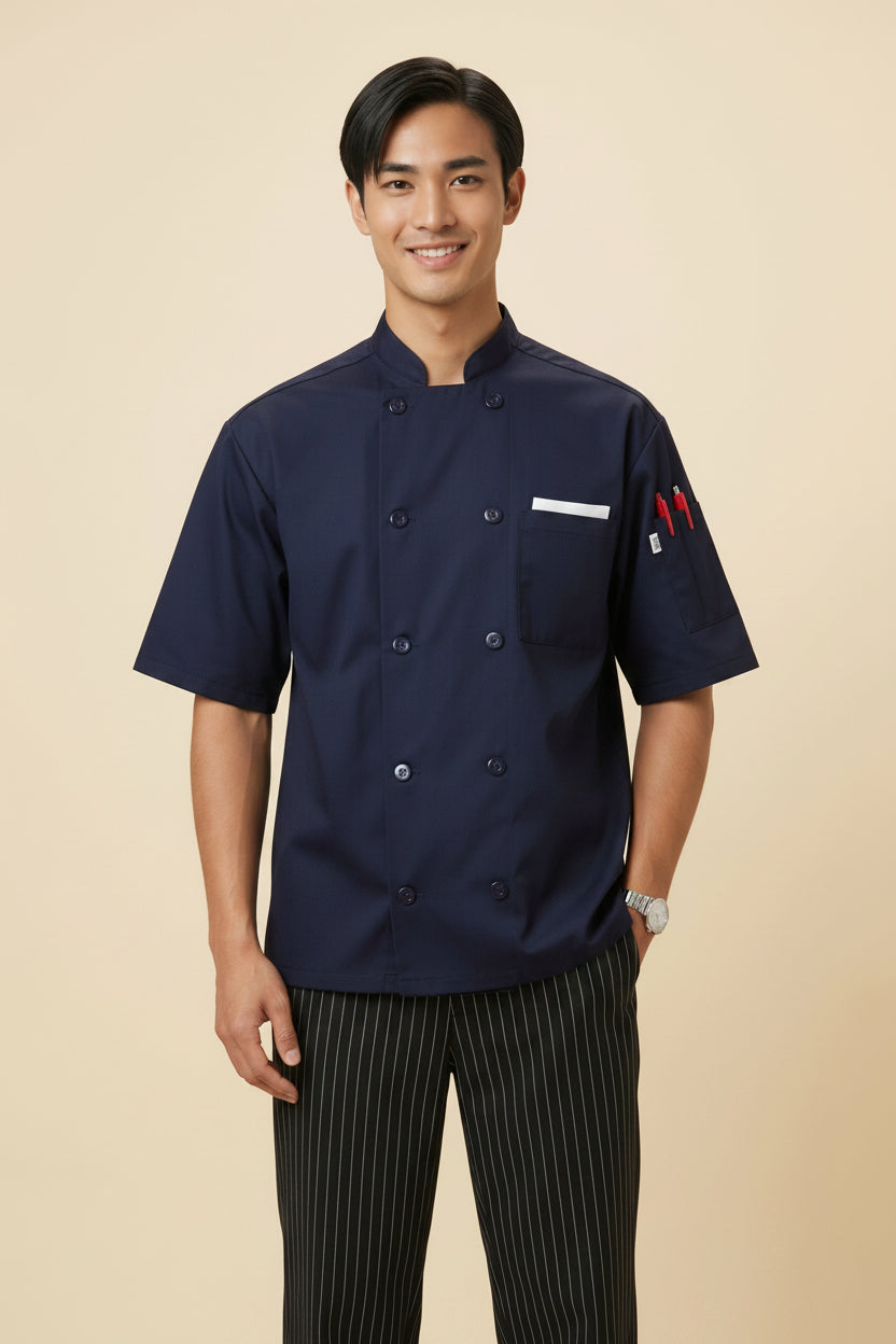 South_Beach_Short_Sleeve_Chef_Coat-Navy