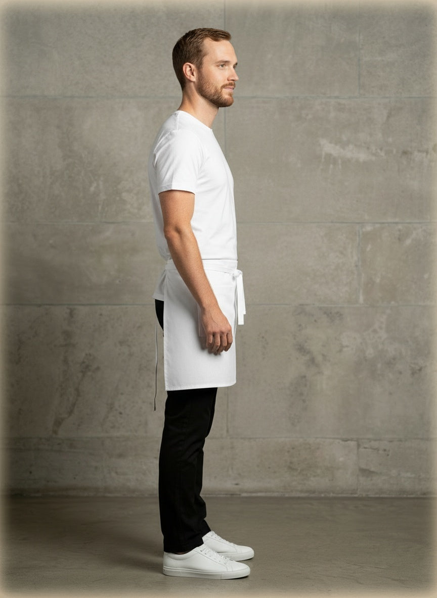 Standard 4-Way Apron F3017 White Side