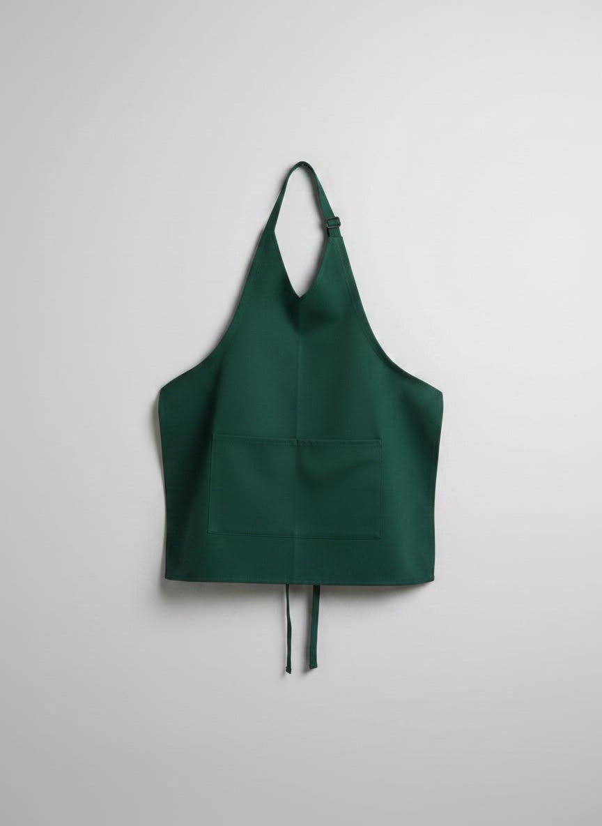 Standard V-Neck Apron with Split Pocket – UC3005 Hunter Green