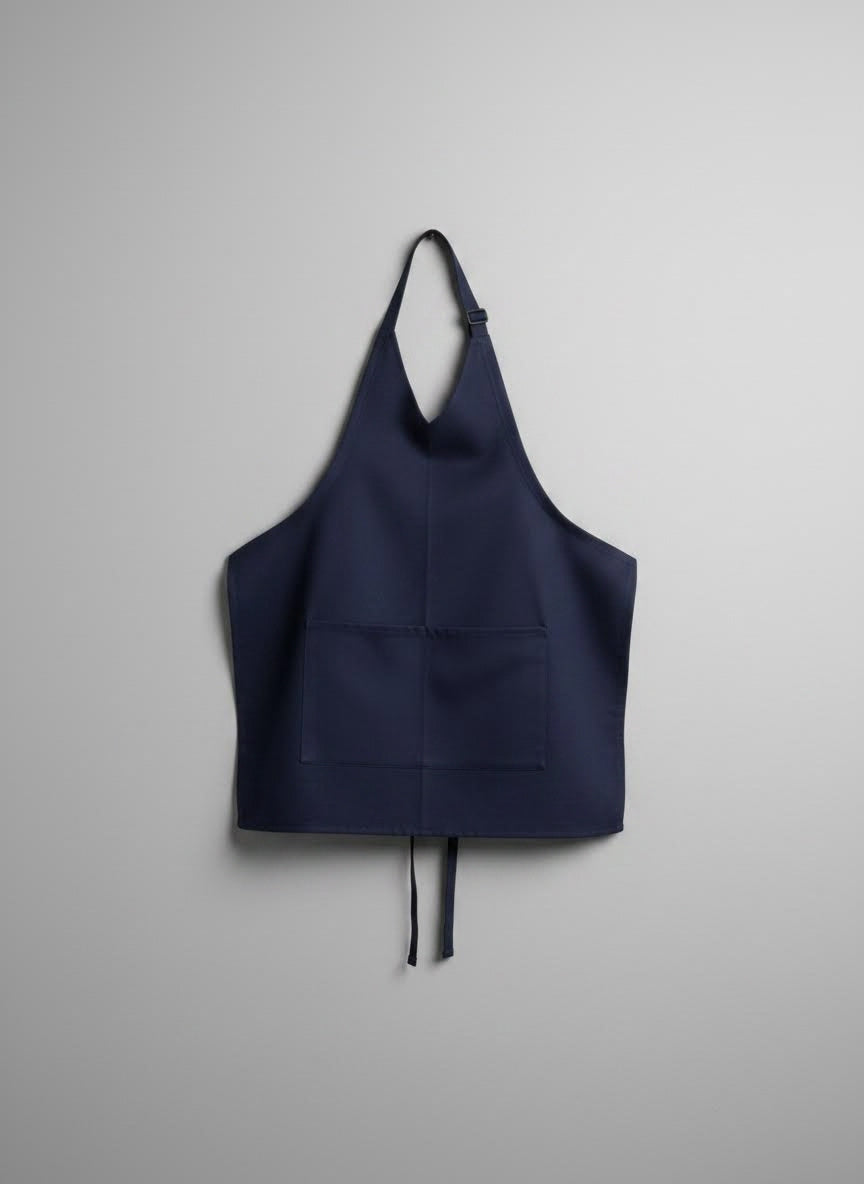 Standard V-Neck Apron with Split Pocket – UC3005 Navy