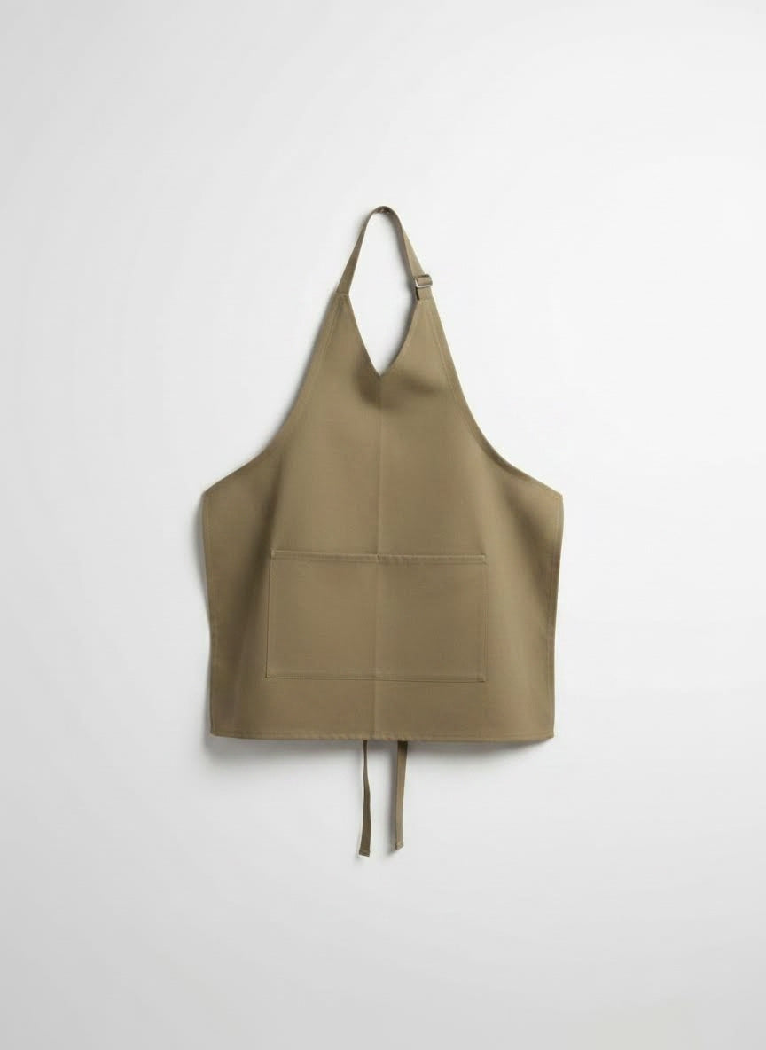 Standard V-Neck Apron with Split Pocket – UC3005 Stone