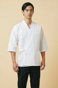 Sushi Chef Coat in White Front 1