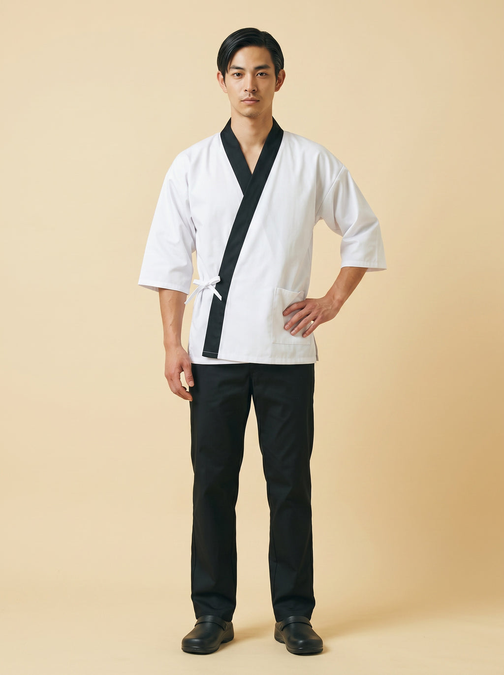 Sushi Coat White Black 