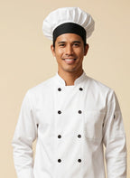 Traditional Chef Hat White Black