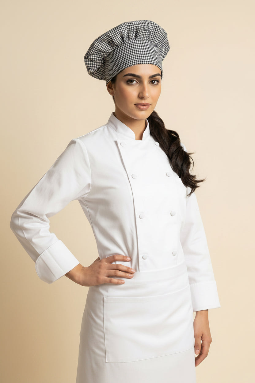 Twill Chef Hat Houndstooth