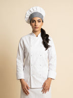 Twill Chef Hat White-Houndstooth