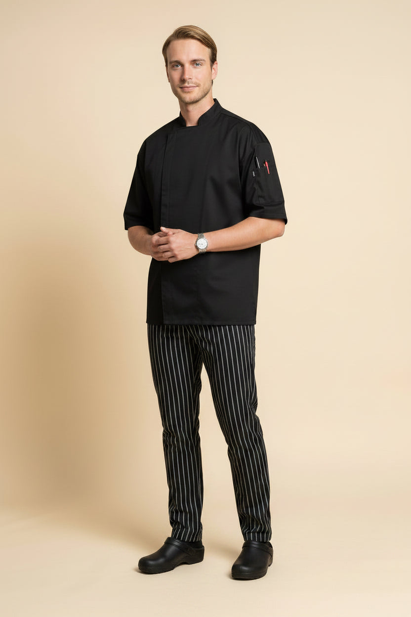 Venture Pro Vent Short Sleeve Chef Coat_1481_Black