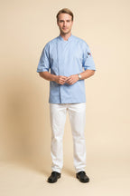 Venture Pro Vent Short Sleeve Chef Coat_1481_SkyBlue