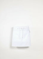 White Half Bistro Apron with Pockets Flat