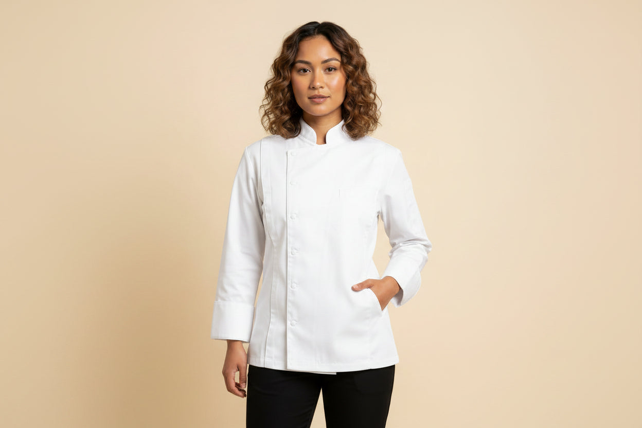 Woman's Milan Chef Coat White 