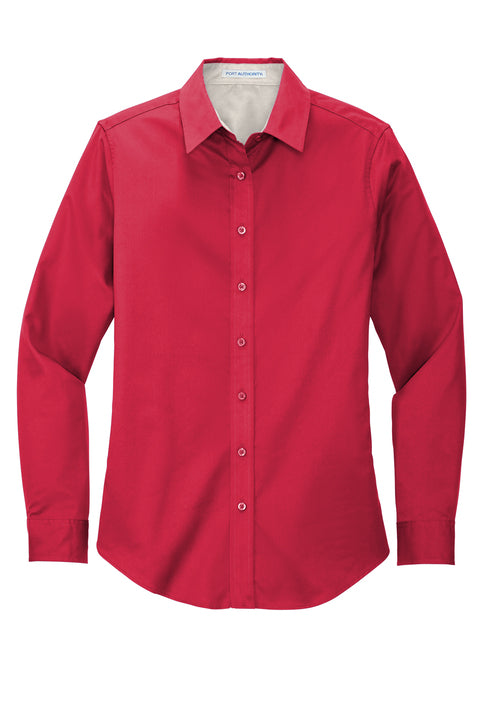 Woman's Fitted Long Sleeve Worry Free Shirt