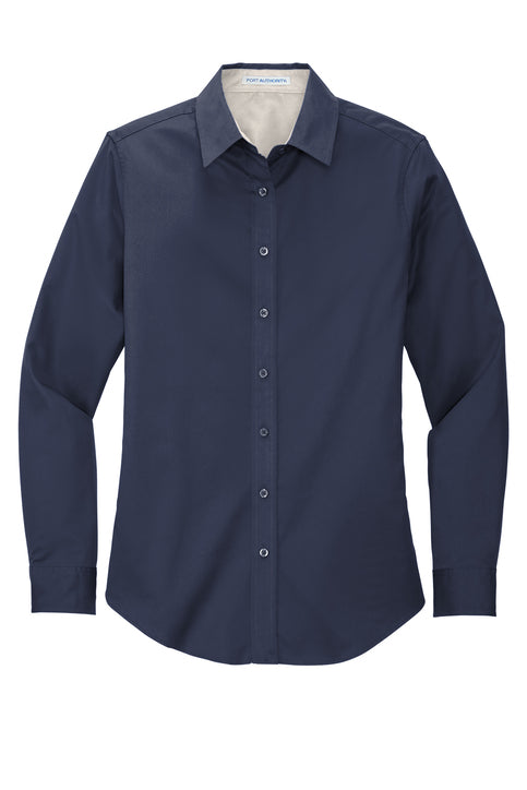 Woman's Fitted Long Sleeve Worry Free Shirt