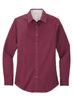 Woman's Fitted Long Sleeve Worry Free Shirt