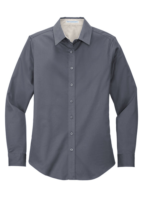 Woman's Fitted Long Sleeve Worry Free Shirt